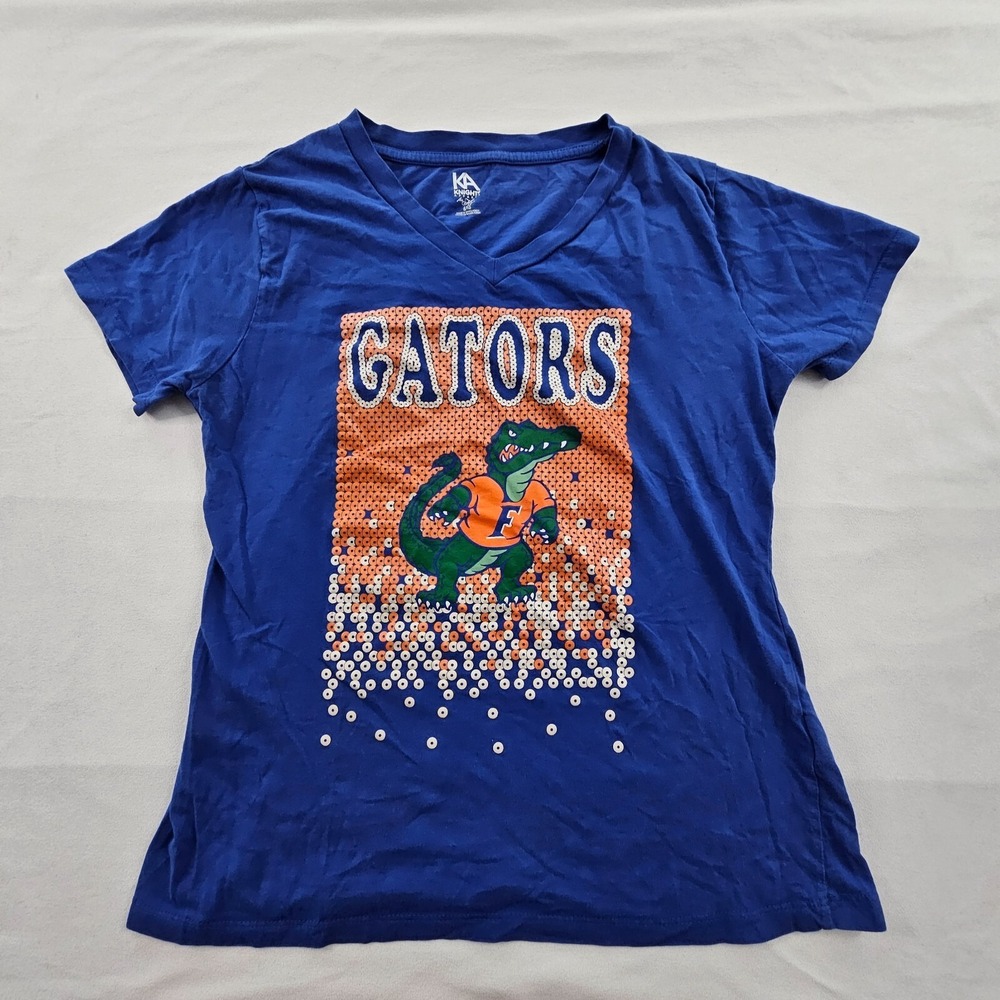 Florida Gators Blue Short Sleeve V-Neck‎ T-Shirt Women's M